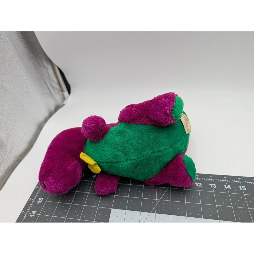 Goffa Purple Green Dinosaur Plush Yellow‎ Bow Tie 12  inch